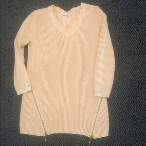 Tyler Boe Peach V-Neck Sweater